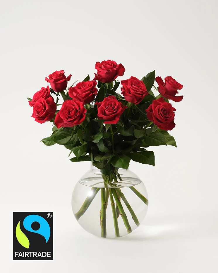 bästa blombudet Halmstad för att skicka röda rosor och blommor