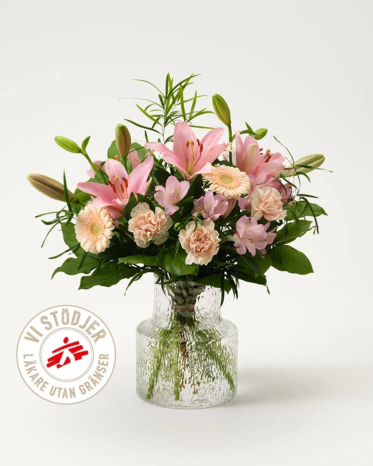 blombud Sigtuna skicka blommor med rosor och amaryllis